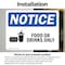 Signmission Food Or Drink Only Sign With Symbol, 7 in W x Rectangle, Vinyl Decal OS-2PACK-NS-D-57-L-12831 - alternate 3
